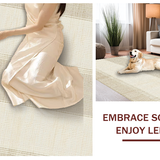 Ultra Soft Area Rug, Non Slip, Stain Resistant, Washable Area Rugs for Living Room, Bedroom, Elegant Reversible Natural Weave(Beige)