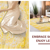 Chic Distressed Medallion Motif(Yellow)