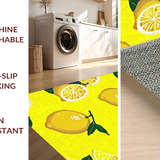 Ultra Soft Area Rug, Non Slip, Stain Resistant, Washable Area Rugs for Living Room, Bedroom, Bright Tropical Fruit Theme(Yellow)