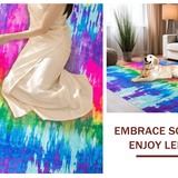 Ultra Soft Area Rug, Non Slip, Stain Resistant, Washable Area Rugs for Living Room, Bedroom, Charming Soft Color Splash Pattern(Purple)