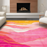 Ultra Soft Area Rug, Non Slip, Stain Resistant, Washable Area Rugs for Living Room, Bedroom, Gradient Sunset Ombre Aesthetic(Yellow)
