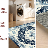 Artful Cream and Navy Trellis(Blue)