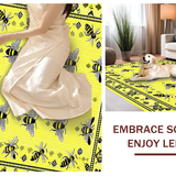 Ultra Soft Area Rug, Non Slip, Stain Resistant, Washable Area Rugs for Living Room, Bedroom, Quirky Garden-Inspired Art Piece(Yellow)