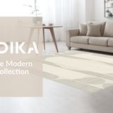 Ultra Soft Area Rug, Non Slip, Stain Resistant, Washable Area Rugs for Living Room, Bedroom, Sleek Neutral Toned Design(Beige)