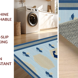Ultra Soft Area Rug, Non Slip, Stain Resistant, Washable Area Rugs for Living Room, Bedroom, Bright Oceanic Color Palette(Blue)