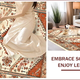 Ultra Soft Area Rug, Non Slip, Stain Resistant, Washable Area Rugs for Living Room, Bedroom, Tribal Farmhouse Warm Beige Bedroom Washable Carpet(Beige)