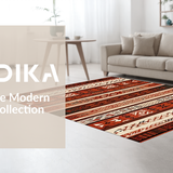 Sophisticated Trellis Design in Rust Tones(Red)
