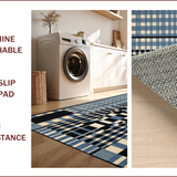 Ultra Soft Area Rug, Non Slip, Stain Resistant, Washable Area Rugs for Living Room, Bedroom, Contemporary Stained Patterned Surface(Blue)