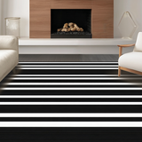 Stylish Earthy Tone Striped Accent(Black)