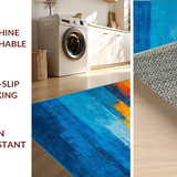 Ultra Soft Area Rug, Non Slip, Stain Resistant, Washable Area Rugs for Living Room, Bedroom, Stylish Abstract Cloud Formation(Blue)