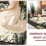 Ultra Soft Area Rug, Non Slip, Stain Resistant, Washable Area Rugs for Living Room, Bedroom, Stylish Animal Print Monochrome Design(Beige)