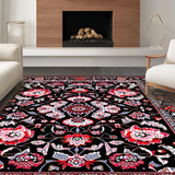 Vintage Floral Medallion Design(Black)