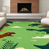 Colorful Dino Adventure Scene(Green)