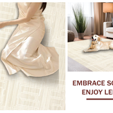 Contemporary Beige Patterned Overlay(Beige)