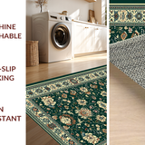 Ultra Soft Area Rug, Non Slip, Stain Resistant, Washable Area Rugs for Living Room, Bedroom, Vibrant Boho Inspired Design(Green)
