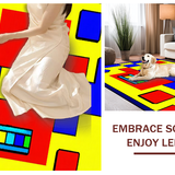 Ultra Soft Area Rug, Non Slip, Stain Resistant, Washable Area Rugs for Living Room, Bedroom, Playful Bright Numbered Design(Yellow)