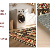 Ultra Soft Area Rug, Non Slip, Stain Resistant, Washable Area Rugs for Living Room, Bedroom, Whimsical Coastal Nautical Theme(Brown)