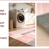 Ultra Soft Area Rug, Non Slip, Stain Resistant, Washable Area Rugs for Living Room, Bedroom, Trendy Modern Textured Stripes(Red)