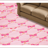 Ultra Soft Area Rug, Non Slip, Stain Resistant, Washable Area Rugs for Living Room, Bedroom, Chic Scalloped Elegance in Pink(Pink)