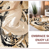 Ultra Soft Area Rug, Non Slip, Stain Resistant, Washable Area Rugs for Living Room, Bedroom, Faux Tiger Fur(Beige)