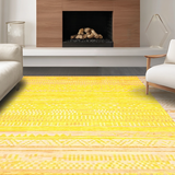 Ultra Soft Area Rug, Non Slip, Stain Resistant, Washable Area Rugs for Living Room, Bedroom, Whimsical Textured Tasseled Runner(Yellow)