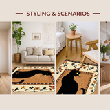 Ultra Soft Area Rug, Non Slip, Stain Resistant, Washable Area Rugs for Living Room, Bedroom, Artful Coir Message Mat(Beige)