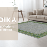 Ultra Soft Area Rug, Non Slip, Stain Resistant, Washable Area Rugs for Living Room, Bedroom, Rustic Nature-Inspired Pattern(Gray)