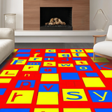 Vibrant Educational Alphabet Design(Blue)