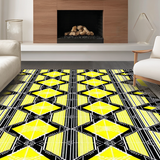 Contemporary Abstract Diamond Layout(Yellow)