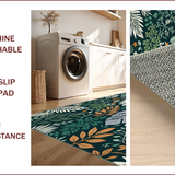 Ultra Soft Area Rug, Non Slip, Stain Resistant, Washable Area Rugs for Living Room, Bedroom, Jungle Print Nursery(Green) - ODIKA