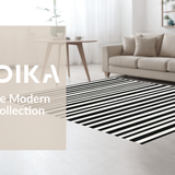 Modern Stripe Fusion with Contrasting Lines and Bold Graphic(Black)
