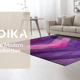 Ultra Soft Area Rug, Non Slip, Stain Resistant, Washable Area Rugs for Living Room, Bedroom, Charming Vintage Inspired Detail(Purple)