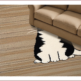 Ultra Soft Area Rug, Non Slip, Stain Resistant, Washable Area Rugs for Living Room, Bedroom, Rustic Earthy Toned Animal Motif(Beige)