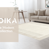 Ultra Soft Area Rug, Non Slip, Stain Resistant, Washable Area Rugs for Living Room, Bedroom, Modern Striped Monochrome Appeal(Beige)