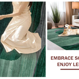 Luxurious Light Green Flowing Design(Green)