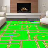 Energetic Road Track Fantasy Illustration(Green)