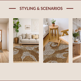 Ultra Soft Area Rug, Non Slip, Stain Resistant, Washable Area Rugs for Living Room, Bedroom, Non-Slip Leopard Print Living Room(Brown)