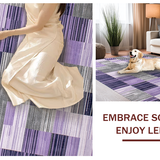 Ultra Soft Area Rug, Non Slip, Stain Resistant, Washable Area Rugs for Living Room, Bedroom, Abstract Geometric Purple Tones(Purple)