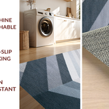 Ultra Soft Area Rug, Non Slip, Stain Resistant, Washable Area Rugs for Living Room, Bedroom, Rustic Textured Cozy Element(Gray)