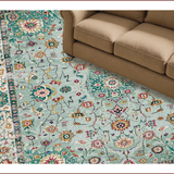 Ultra Soft Area Rug, Non Slip, Stain Resistant, Washable Area Rugs for Living Room, Bedroom, Sophisticated Cream Floral Pattern(Ivory)