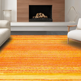 Ultra Soft Area Rug, Non Slip, Stain Resistant, Washable Area Rugs for Living Room, Bedroom, Cozy Playful Orange Yellow Aesthetic(Orange)