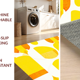 Ultra Soft Area Rug, Non Slip, Stain Resistant, Washable Area Rugs for Living Room, Bedroom, Vibrant Abstract Color Palette(Yellow)