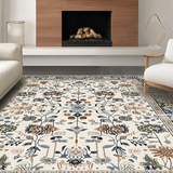 Eclectic Floral Medallion Design(Ivory)