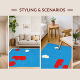 Lively Cartoonish Patterned Style(Blue)