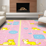 Ultra Soft Area Rug, Non Slip, Stain Resistant, Washable Area Rugs for Living Room, Bedroom, Bright Cheerful Learning Adventure Rug(Pink)