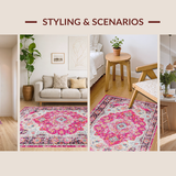 Chic Distressed Ogee Design(Pink)