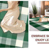 Fresh Green White Plaid Elegance(Green)