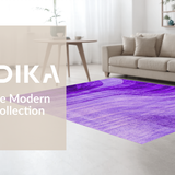 Ultra Soft Area Rug, Non Slip, Stain Resistant, Washable Area Rugs for Living Room, Bedroom, Youthful Bright Splash Motif(Purple)