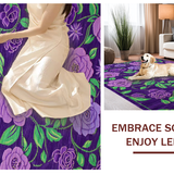 Ultra Soft Area Rug, Non Slip, Stain Resistant, Washable Area Rugs for Living Room, Bedroom, Luxurious Modern Artistic Blend(Purple)