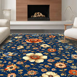 Whimsical Colorful Blooming Design(Blue)